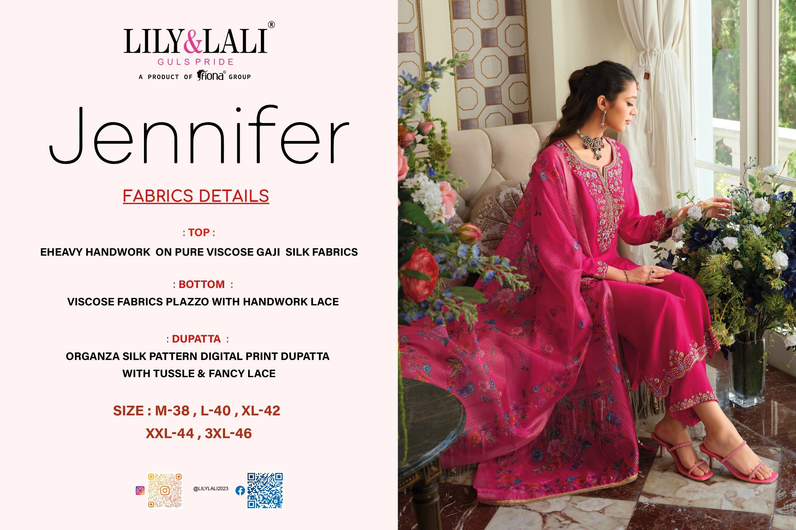 Jennifer BY LILY & LALI 30601 TO 30604 SERIES Stylish Embroidered Pure Viscose Dresses At Wholesale Price